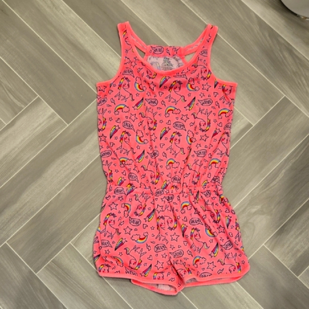 George Pink Unicorn Kids Romper